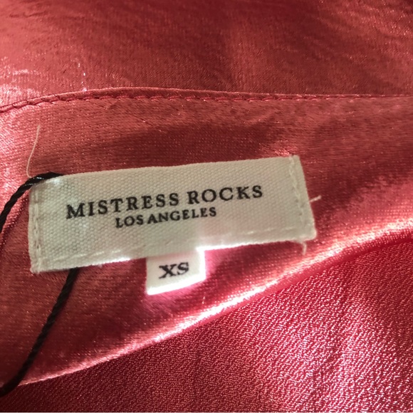 GUC Mistress Rocks Pink Satin Maxi with High Slit Size XS - Picture 5 of 10